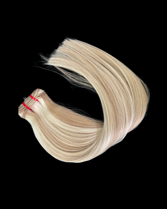 Tissage lisse blond highlight