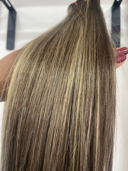 Tissage lisse blond highlight